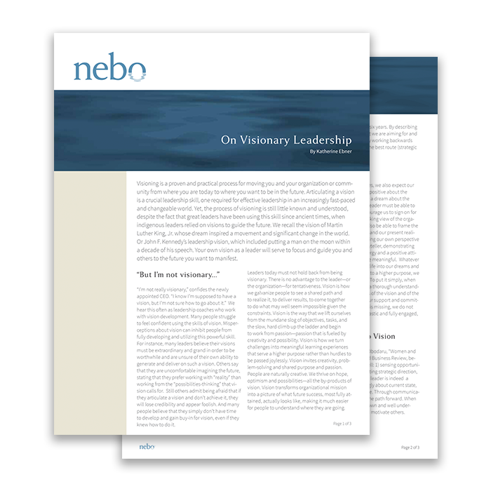 On Visionary Leadership White Paper On Visionary Leadership White Paper